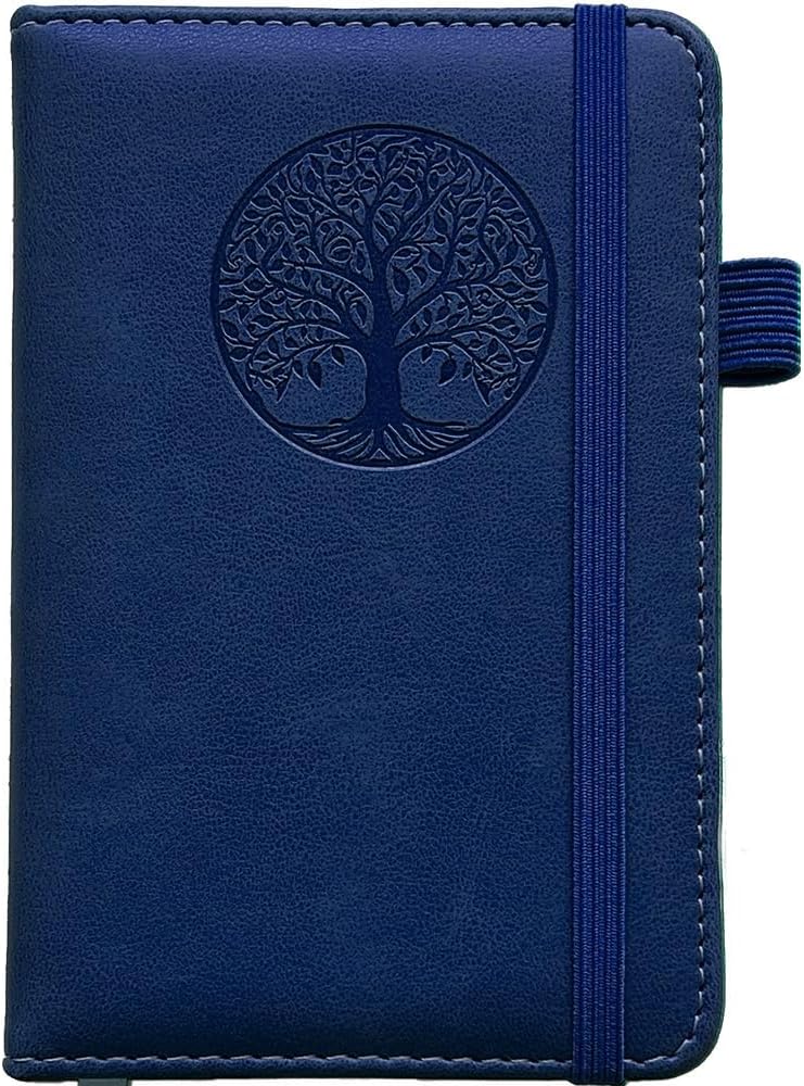 BIYUNRO Small Pocket Notebook, Leather Journal Mini (Royal Blue) - Image 1